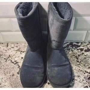 Bearpaw Boots Grey Suede Size 8